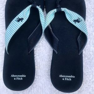 Abercrombie & Fitch navy blue flip flops. Size 7